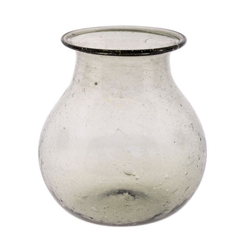 Recycled Grey Glass Vase