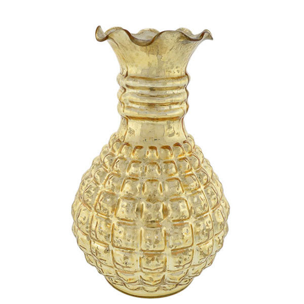 Gold Mercury Glass Decorative Vase