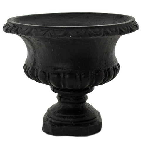 Medium Sized Black Resin Urn