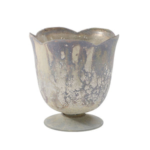 Chelsea Marbled Glass Tulip Pedestal Vase