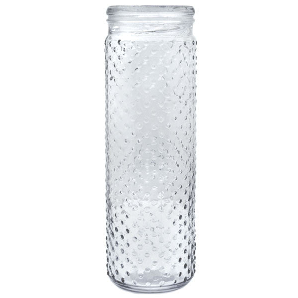Tall Glass Hobnail Jar 13"