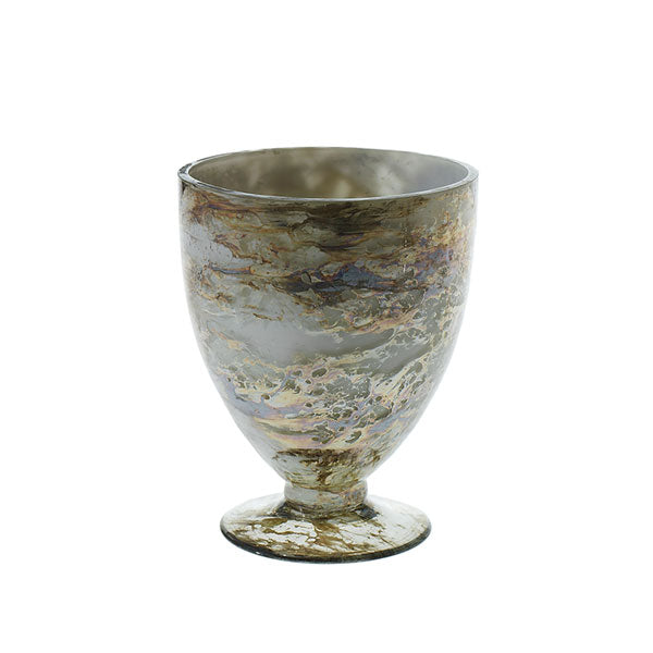Embrace Marbled Glass Pedestal Vase