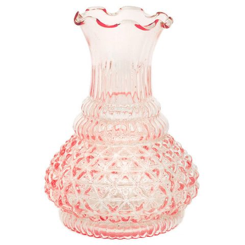 Vintage Pink Scalloped Top Bud Vase