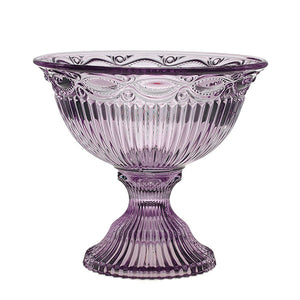 Rosalie Lilac Glass Compote Vase