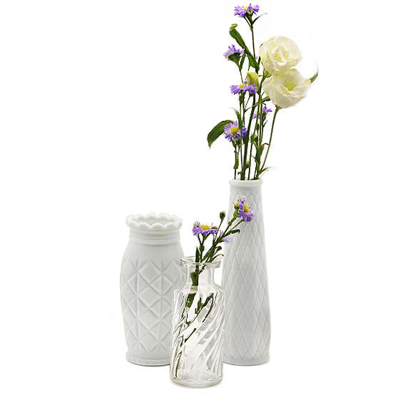 Decorative Milk Glass Bud Vase